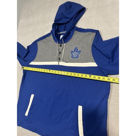 NWOT Mens Toronto Maple Leafs Fanatics Hoodie Sweatshirt Pullover 3XL Blue Laces - Picture 6 of 8